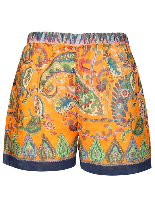 High-Waisted Shorts Trousers Orange