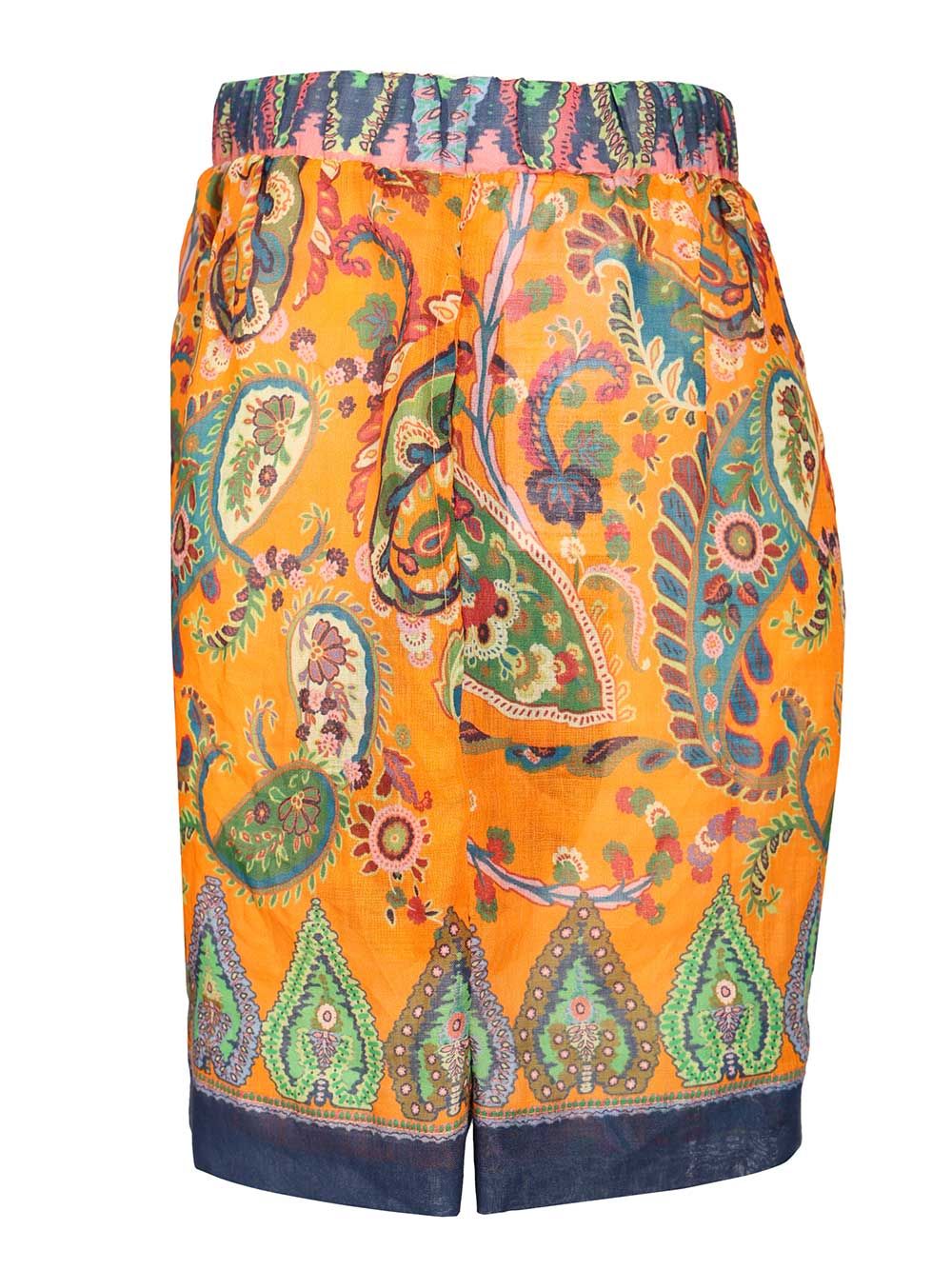 Etro High-Waisted Shorts Trousers - Orange | 309b7c8c3cd3e41ab2a40cbd8cb5c12080c6ff90