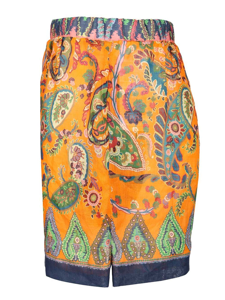 Etro High-Waisted Shorts Trousers - Orange | 309b7c8c3cd3e41ab2a40cbd8cb5c12080c6ff90