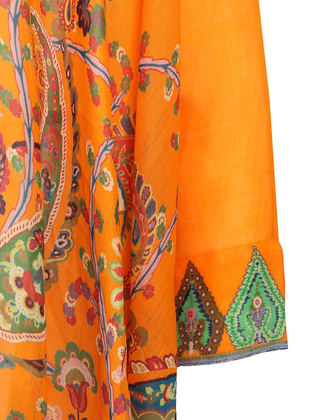 Etro Multicoloured Printed Ramie Blouse Shirts - Orange | a0717fe36e2adc71f80453746cd6abb9214b1c44