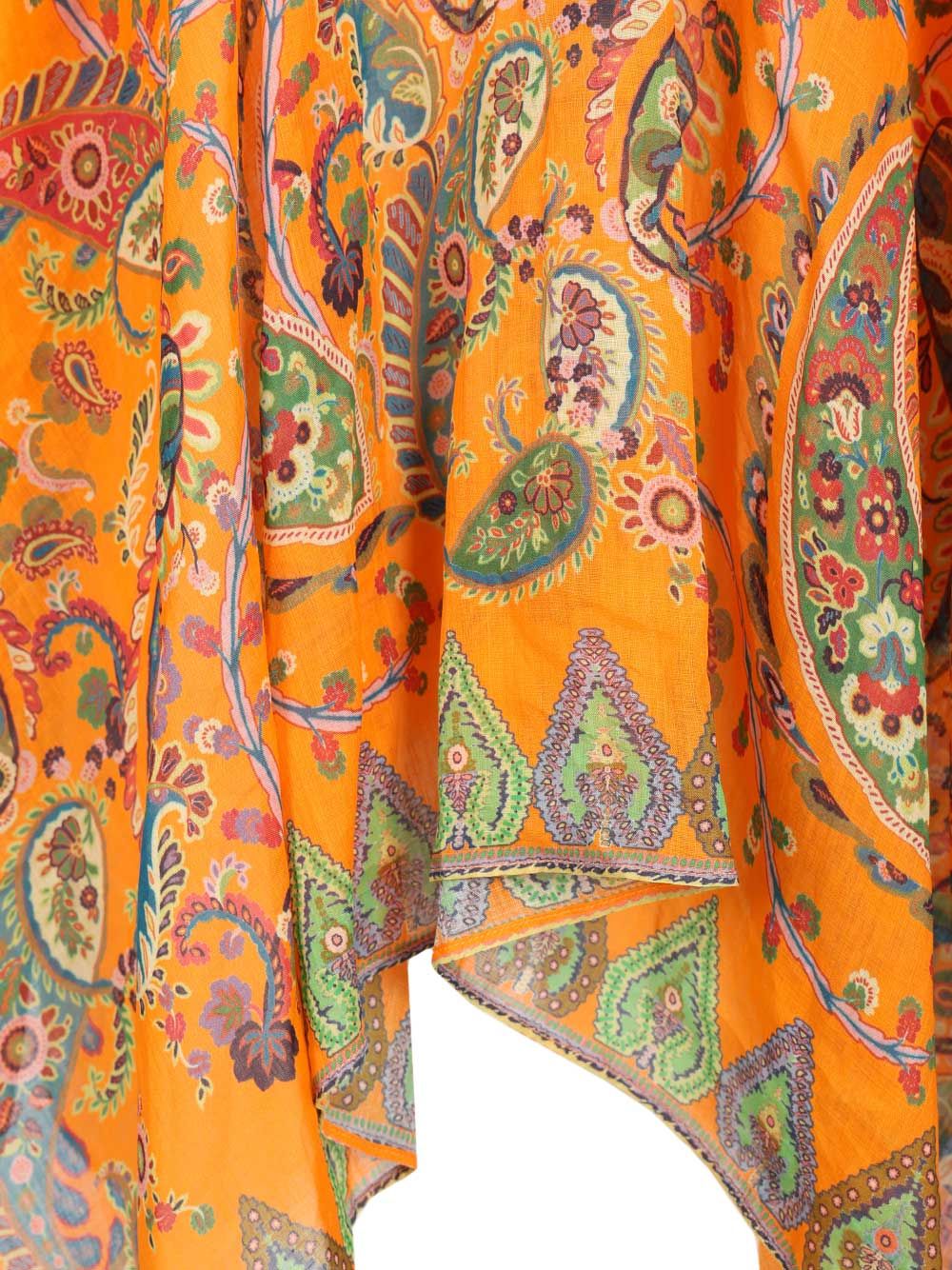 Etro Multicoloured Printed Ramie Blouse Shirts - Orange | 88e4baddaabf9fdd727e999b1fdfdcd44ff18dad