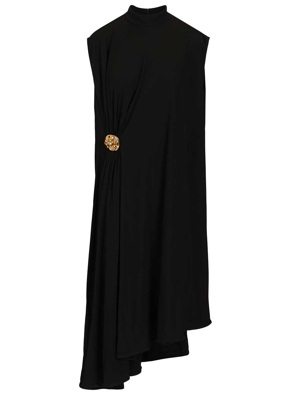 Bottega Veneta Crepe Viscose Jersey Dress Dresses - Black | 7b4c288723b749d34d1a08a939ed9f5accb8fe12
