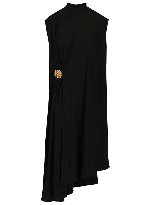 Crepe Viscose Jersey Dress Dresses Black