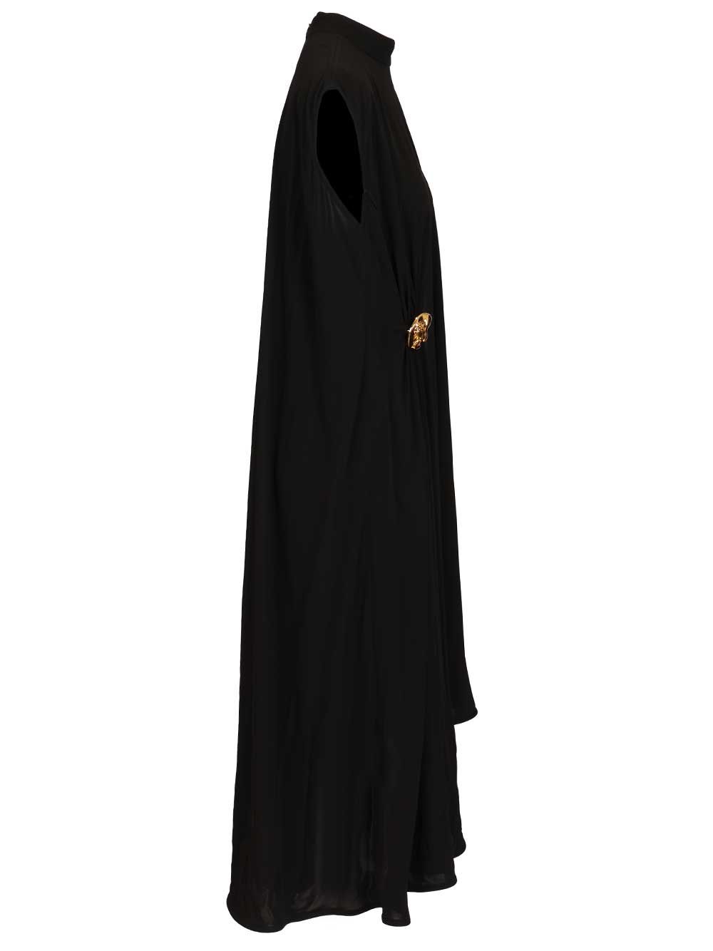 Bottega Veneta Crepe Viscose Jersey Dress Dresses - Black | 736ed86f456844822a423fcaf3439410a816b86a