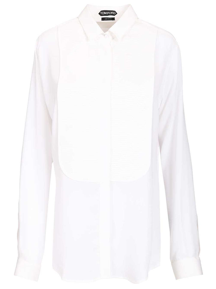 Tom Ford Silk Tuxedo Shirt Shirts - White | 3af7d3e5ff298b04c45973aaf10661074c65127c