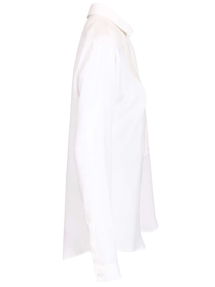 Tom Ford Silk Tuxedo Shirt Shirts - White | e83a8eb65c96bb27d7b51390e53d049def62f40e