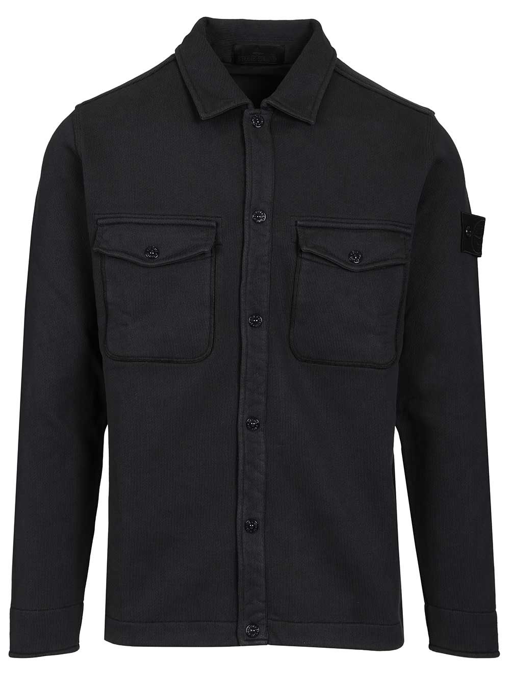 Stone Island Ghost Overshirt Sweatshirts - Blue | a8b38776bb159fef3fe9c406e20a0096bdd007f6