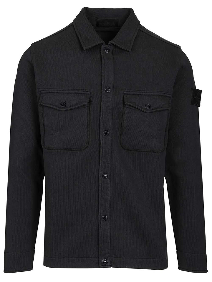 Stone Island Ghost Overshirt Sweatshirts - Blue | a8b38776bb159fef3fe9c406e20a0096bdd007f6