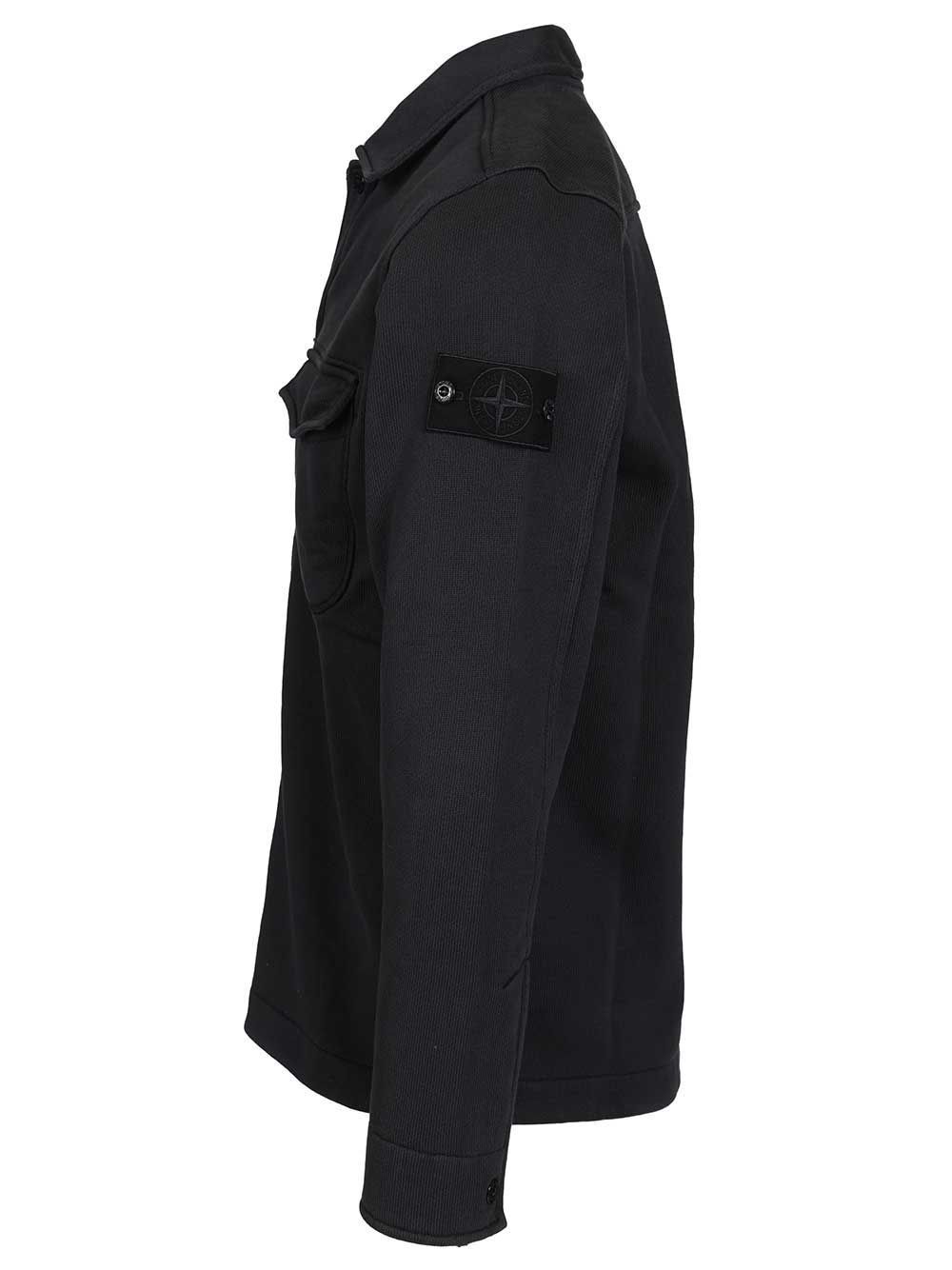 Stone Island Ghost Overshirt Sweatshirts - Blue | 2bed50dd704348df99a0be3ef83d9aaf908324ca