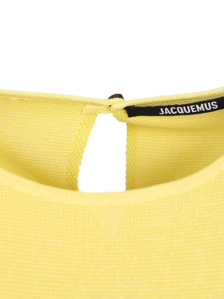 Jacquemus La Robe Maille Maxi Dress Dresses - Yellow | be9d9ea0a310c236b53d6a88c909d71374c59a53