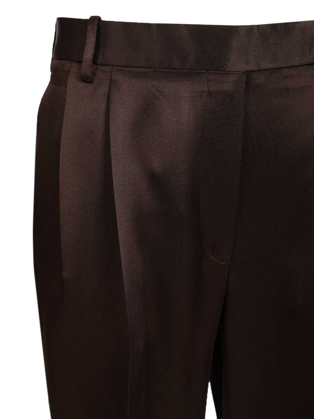 Tom Ford Tailored Silk Trousers - Brown | 1f1d724acea16de7194c477f599c44276604a890