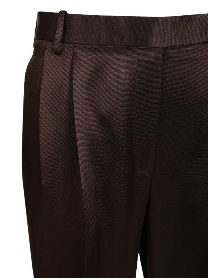 Tom Ford Tailored Silk Trousers - Brown | 1f1d724acea16de7194c477f599c44276604a890