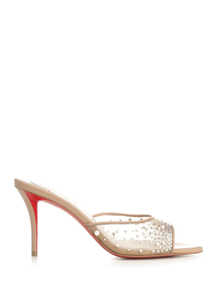 Christian Louboutin Miss Z Mule Degrasstrass Perla Sandals - Rose | 1db7438dcf29f1b6a53f7256cb9719d2727b055a