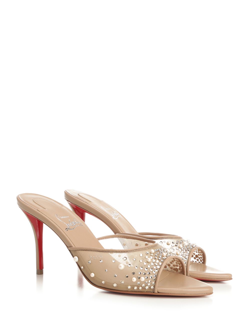 Christian Louboutin Miss Z Mule Degrasstrass Perla Sandals - Rose | d2b59ba7fbc63ce2f2beb83603113c385ab85e9a