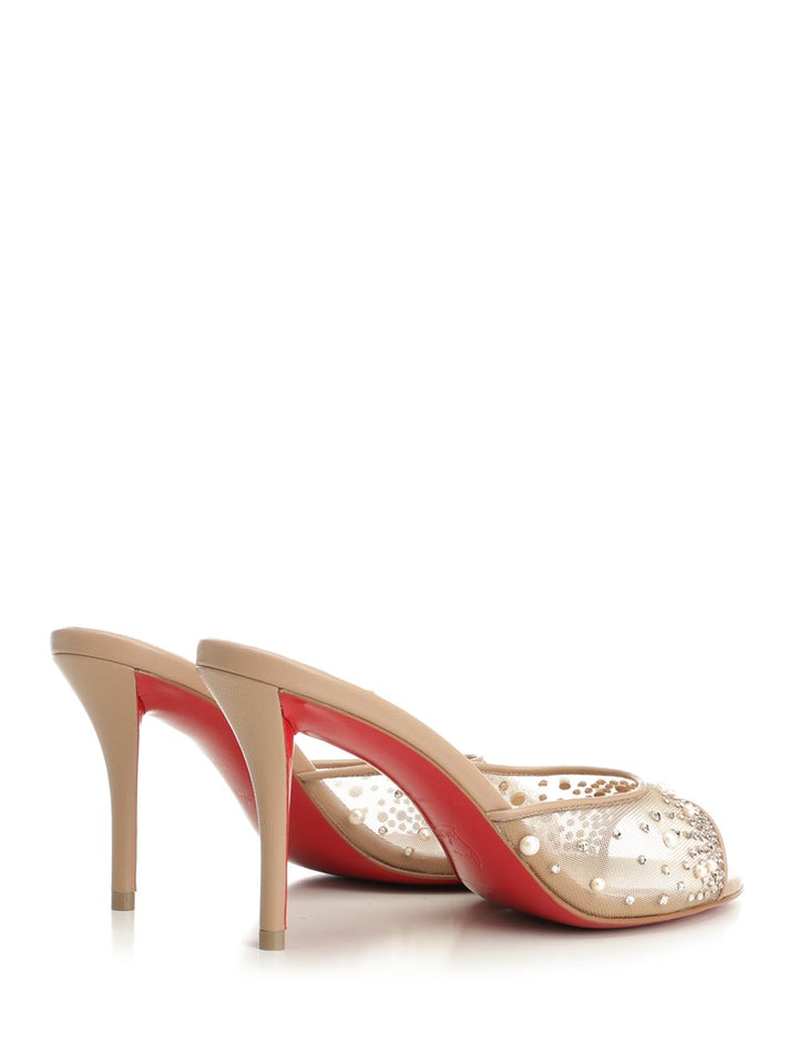 Christian Louboutin Miss Z Mule Degrasstrass Perla Sandals - Rose | f25fbedba207ceb602b39712e60909b38a6d3685