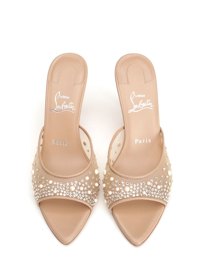 Christian Louboutin Miss Z Mule Degrasstrass Perla Sandals - Rose | 0b908640561de344c17164a84bbb5bf43c0d0108