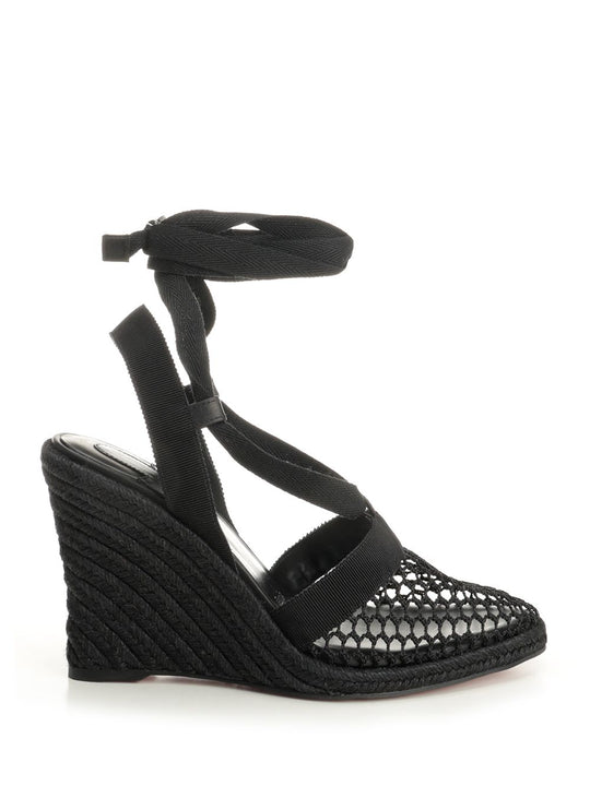 Toleda 85 Mesh Overszd Cot/Clf Wax/Gg/Lin Sandals Black