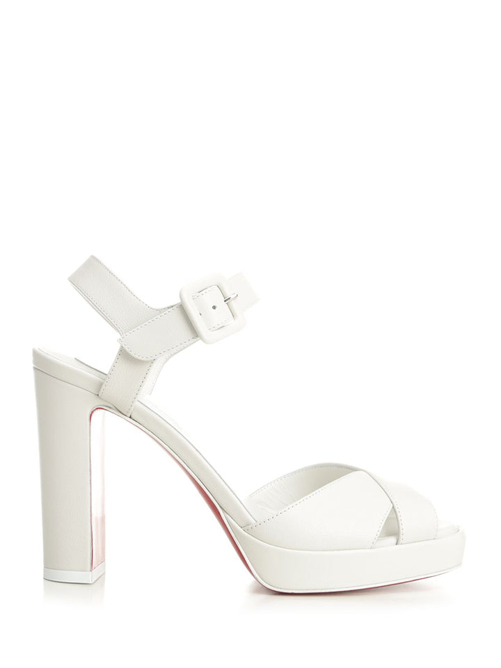 Christian Louboutin Cora 100 Sandal Sandals - White | 201572ee4eb1f70b5d06fe3a5498d7d2e202ec6d