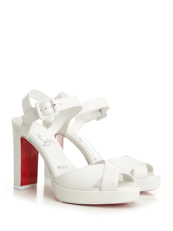 Christian Louboutin Cora 100 Sandal Sandals - White | 4e137a4d2eaf4e5c3d85107a0f8d1b588c7f90a9