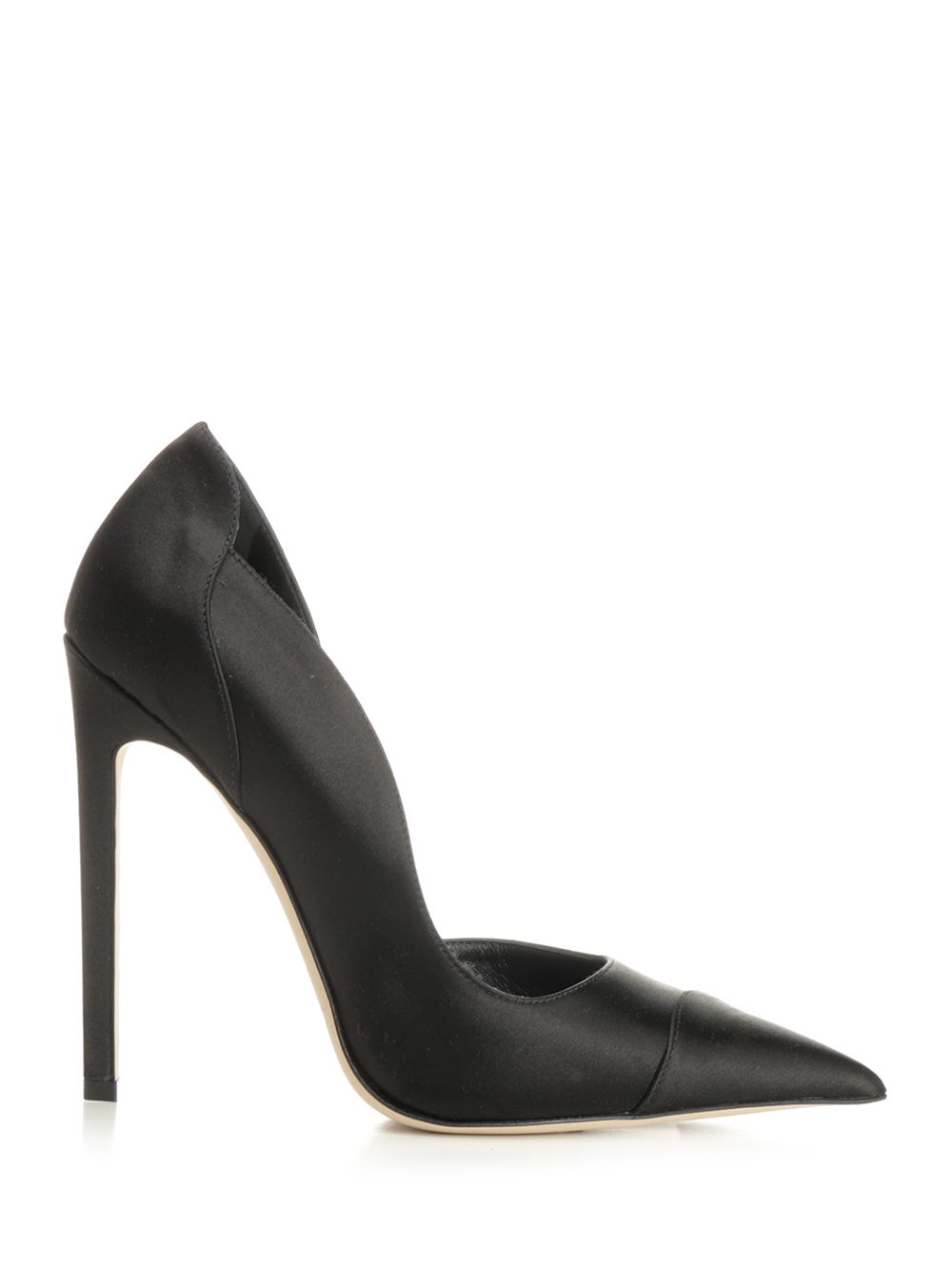 Jimmy Choo Brigitte Décolleté In Black Satin Pumps - Black | 3027b9750d25ed1561686488f7bf679e3f479685