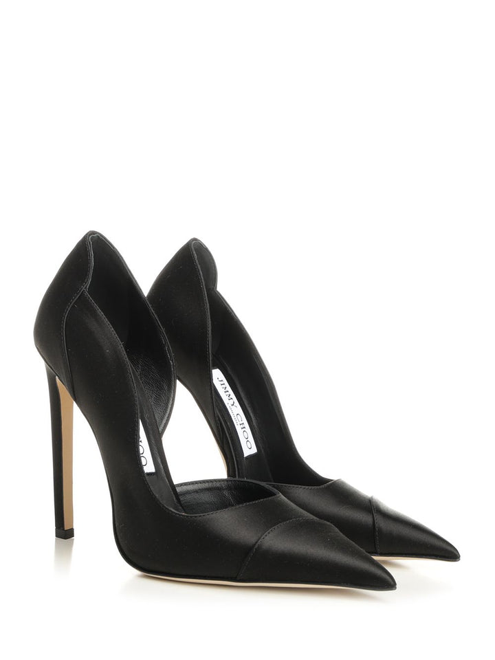 Jimmy Choo Brigitte Décolleté In Black Satin Pumps - Black | a0188754c5b87710c42835a84d26fe966e9d6387