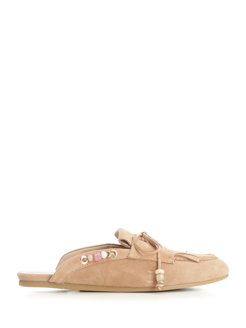 Stuart Weitzman Tinsley Mule From Mallorca Sandals - Beige | c8ba052d1faf50d17fa482d15e95b343fe6e10a9