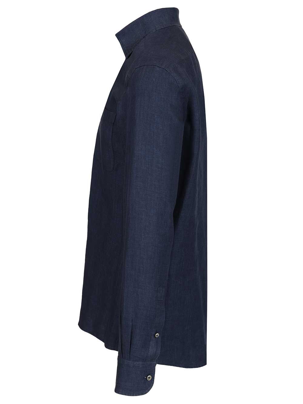 Ermenegildo Zegna Linen Shirt Shirts - Blue | eb04f3323da72693823a13d831f39d1149f63182