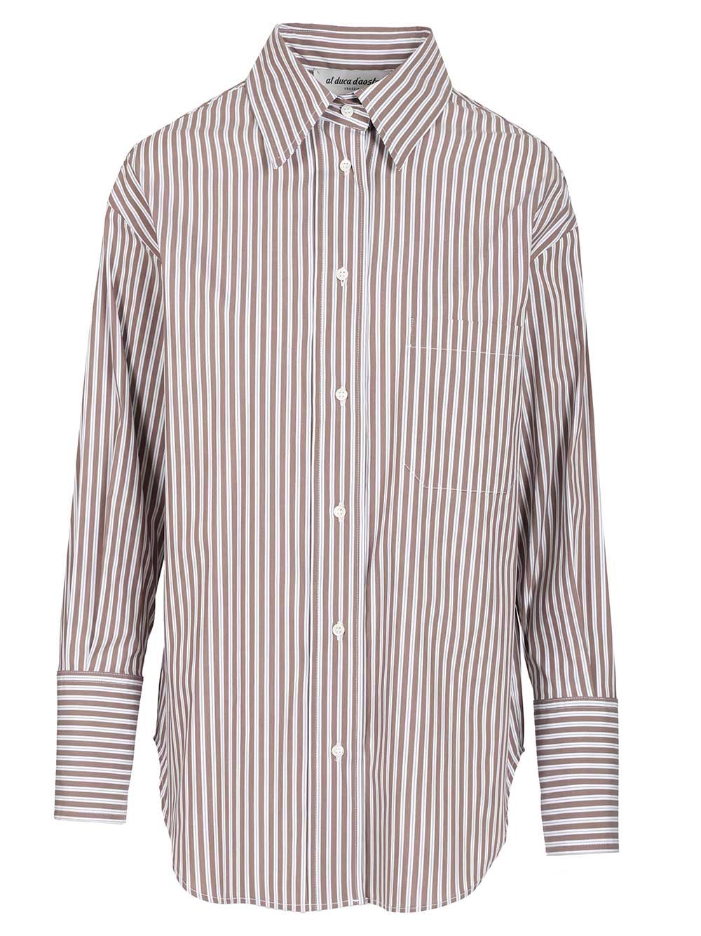 Al Duca D'Aosta Oversized Shirt Shirts - Brown | 90987458a7926f58328e557eedc4135d7da83025