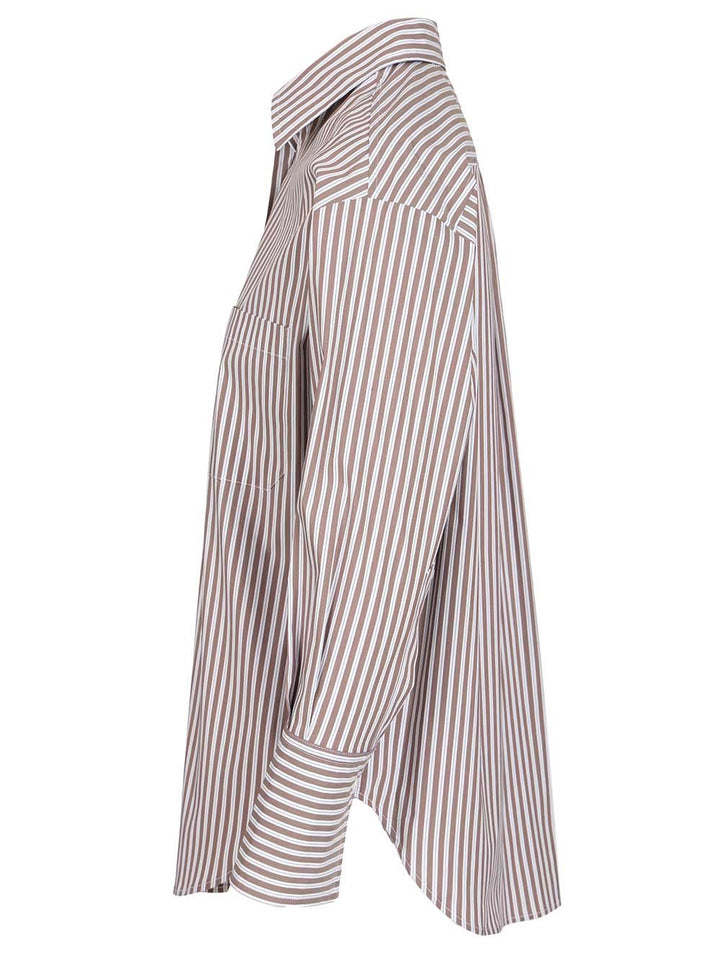 Al Duca D'Aosta Oversized Shirt Shirts - Brown | c377e2604cc3946b912acee3b300434857bb2b84