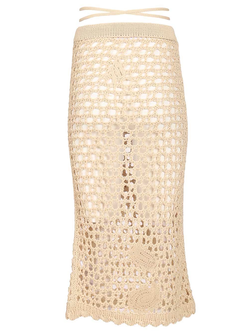 The Attico Midi Skirt Skirts - Beige | 138c46a6ed372e48317e9a334c830028598c8385