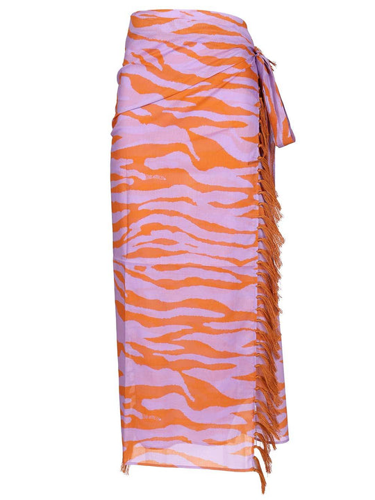 Animal Print Pareo Skirts Multicolor
