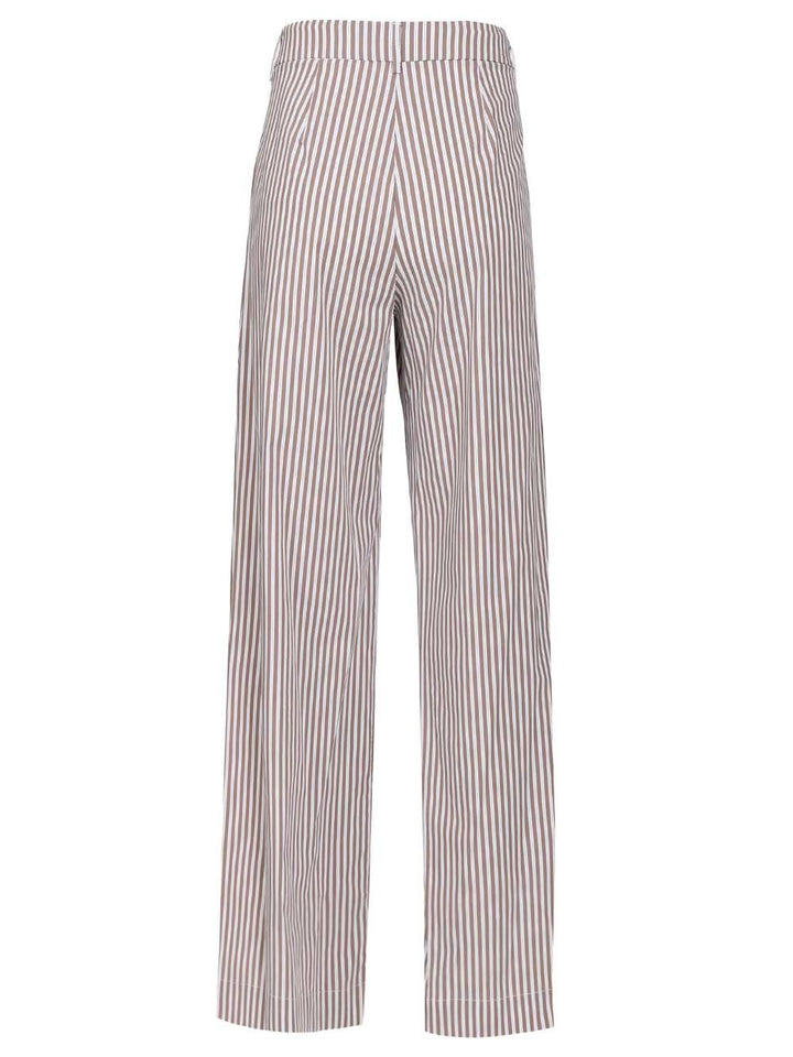 Al Duca D'Aosta Poplin Trousers - Brown | b91b86e1799f370fa2ad0764b5690a8a2ba499a3