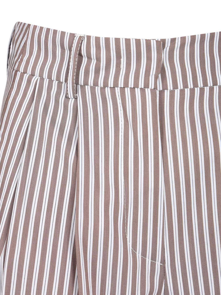 Al Duca D'Aosta Poplin Trousers - Brown | 156dddf02eeb814d7ce6c9a1fec4b13cf971bf6d