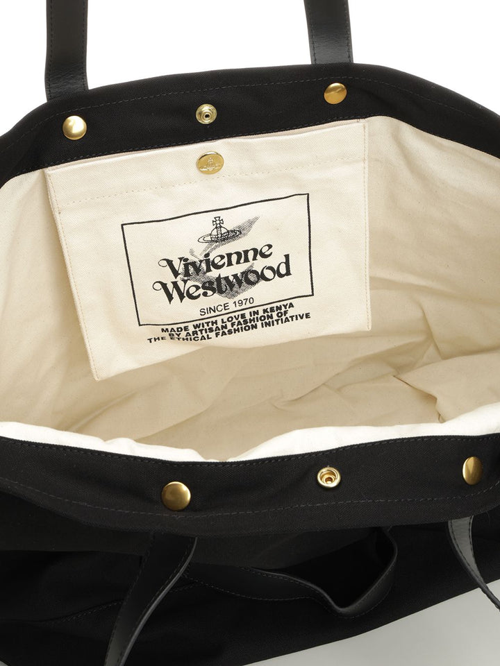 Vivienne Westwood Utility Shopper Handbags - Black | 604c2af5ad6463a6521dbd5ff6d4763be068754d