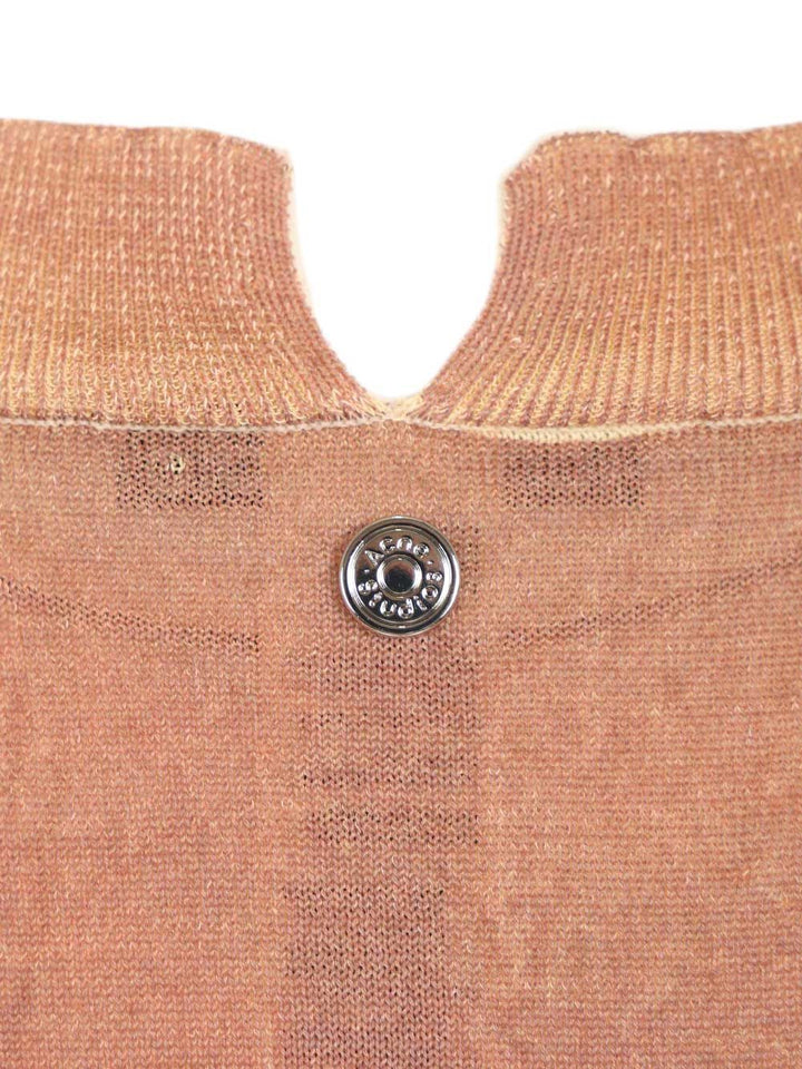 Acne Studios Crumpled V-Neck Sweater Knitwear - Rose | 6534e6b143e0172bdb75bd77f690cdedfe909c60