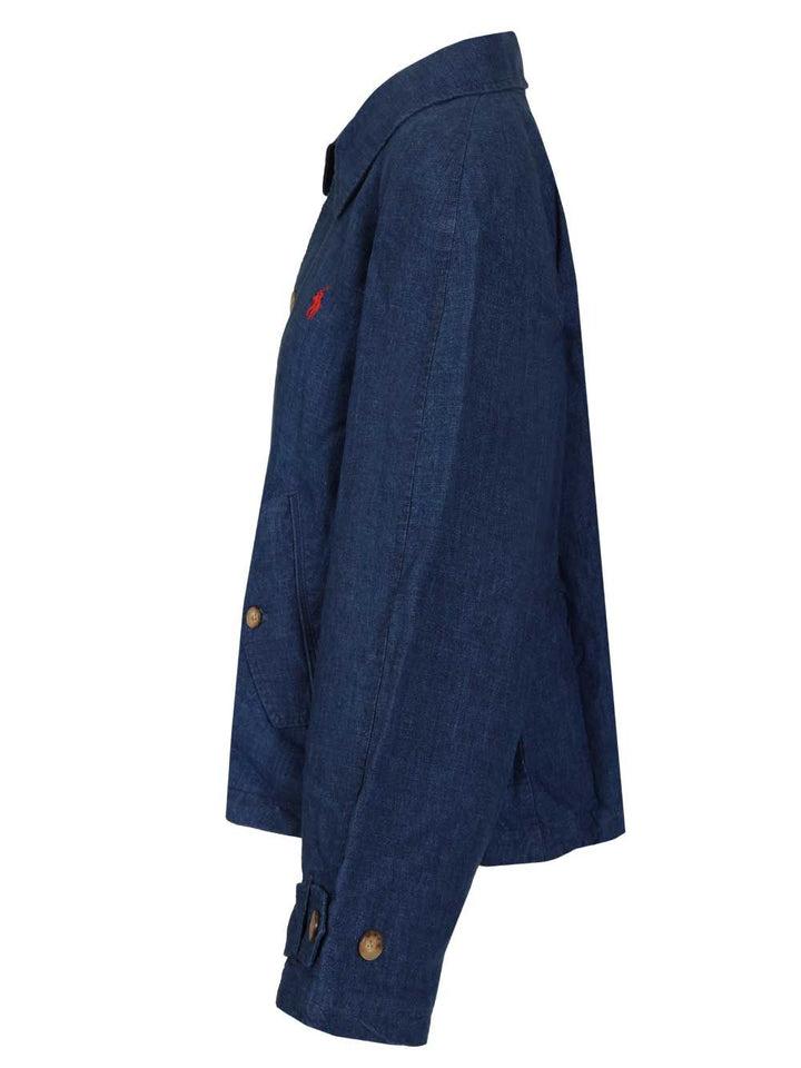 Polo Ralph Lauren Délavé Linen Jacket Jackets - Blue | df0f47415ee92594a8283e49437f066fc5fc989c