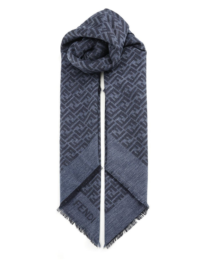 Fendi Ff Shawl Scarves And Foulards - Blue | fe9f6f6c8bd196e3250276b0a80f55b1813a2a9b