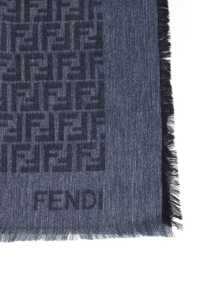 Fendi Ff Shawl Scarves And Foulards - Blue | 713dbeccd7f6cfe801361966306146c1909d781f