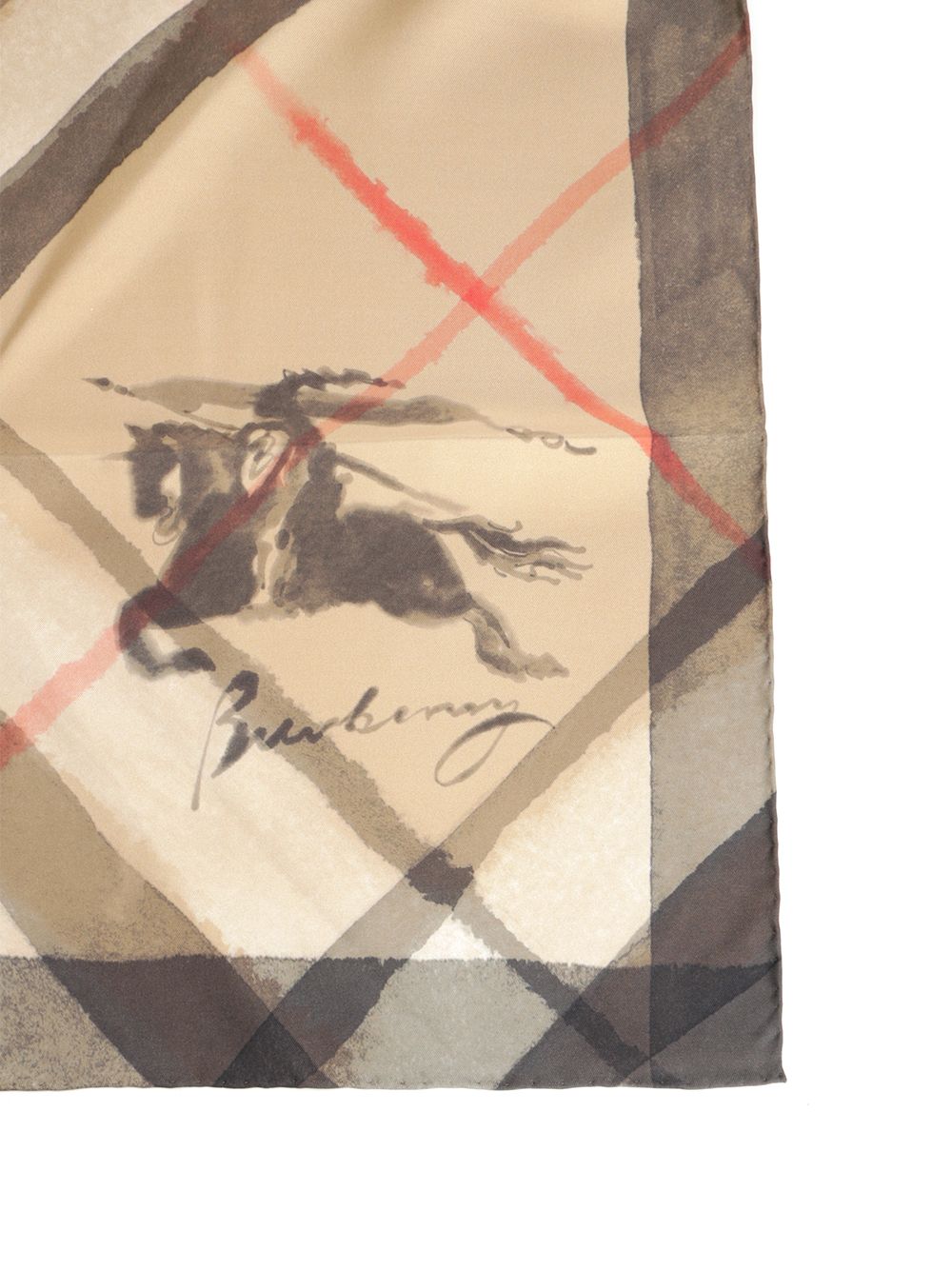 Burberry Check Silk Scarf With A Watercolor Effect Scarves And Foulards - Beige | bfcde6e93f7288f719c7c3c246e5a8afe1818d30