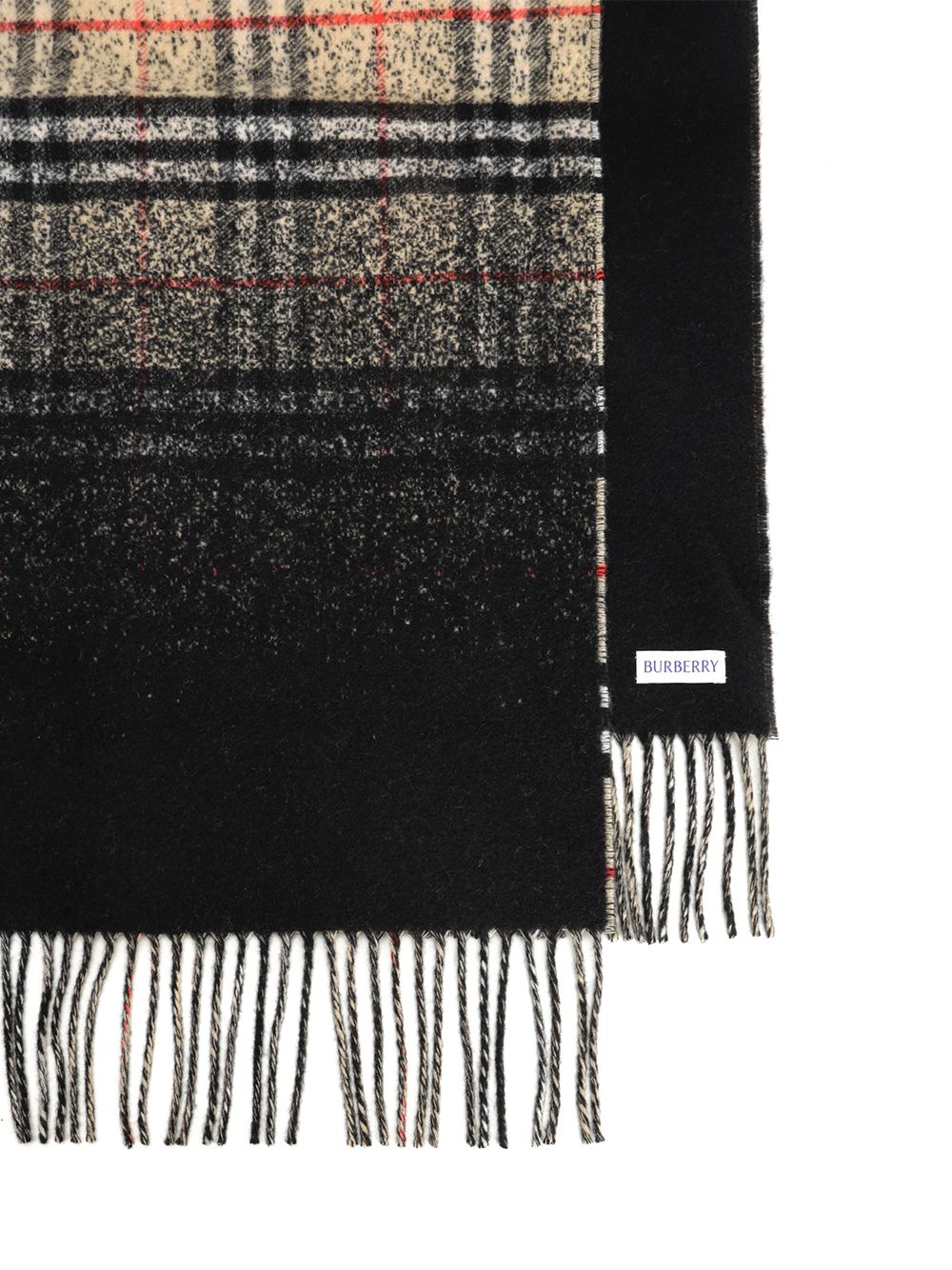 Burberry Cashmere Scarf With Shaded Check Scarves And Foulards - Multicolor | 492db7f284de921bd7d28ca2ff31ef7f0e5d20bf