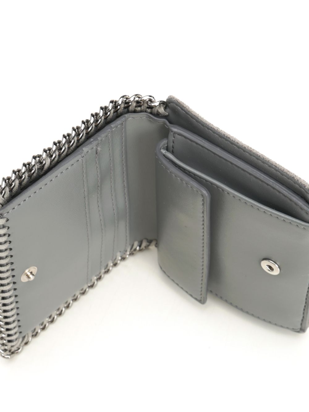 Stella Mccartney Falabella Bi-Fold Wallet Wallets - Grey | 798e724e00e23802a3da5bc54e0a69b6c11ae271