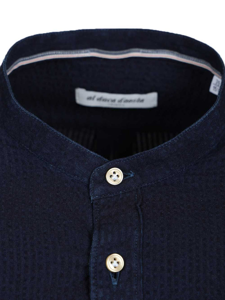 Al Duca D'Aosta Indigo Blue Cotton Shirt Shirts - Blue | 78639be22a2686aaa96e606d221cf6f526f8d260
