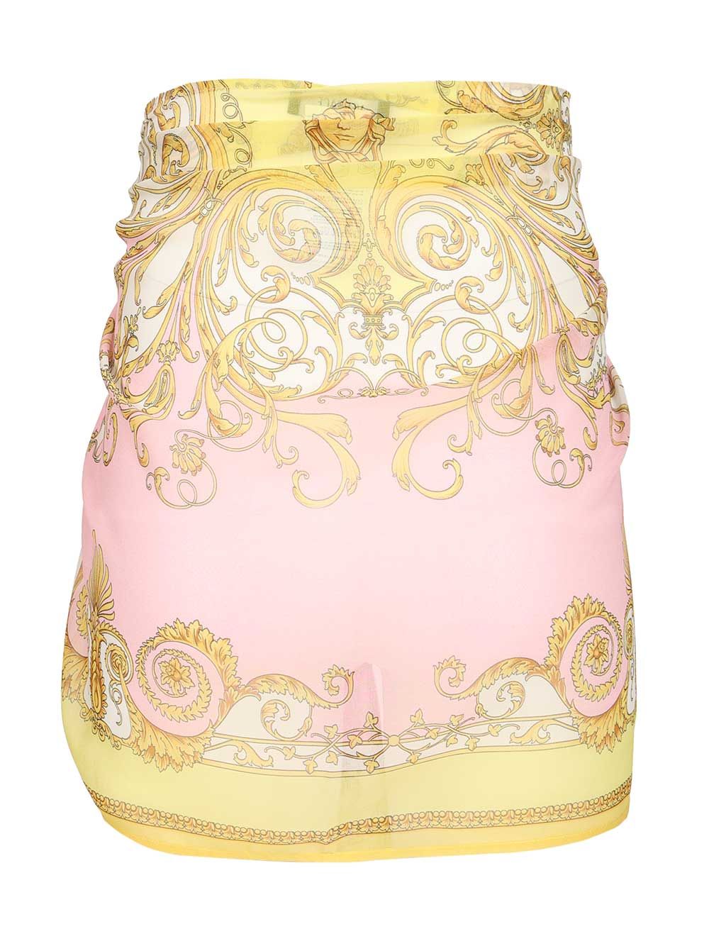 Versace Printed Scarf Skirt Skirts - Rose | a3c328fabe4b302f0f5e58087ebb4be0fc7c6c79