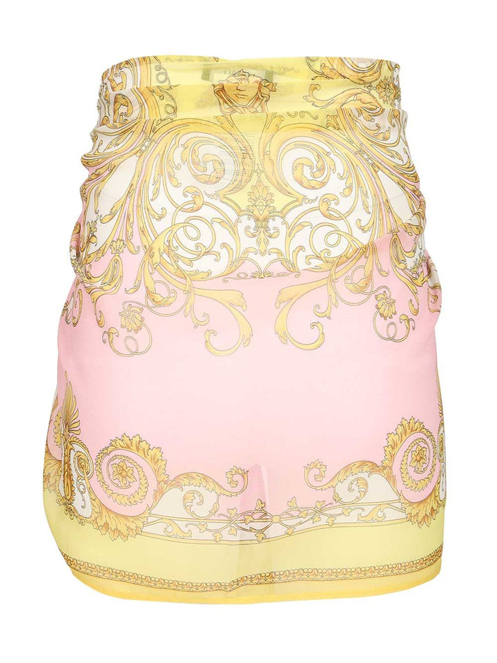 Versace Printed Scarf Skirt Skirts - Rose | a3c328fabe4b302f0f5e58087ebb4be0fc7c6c79