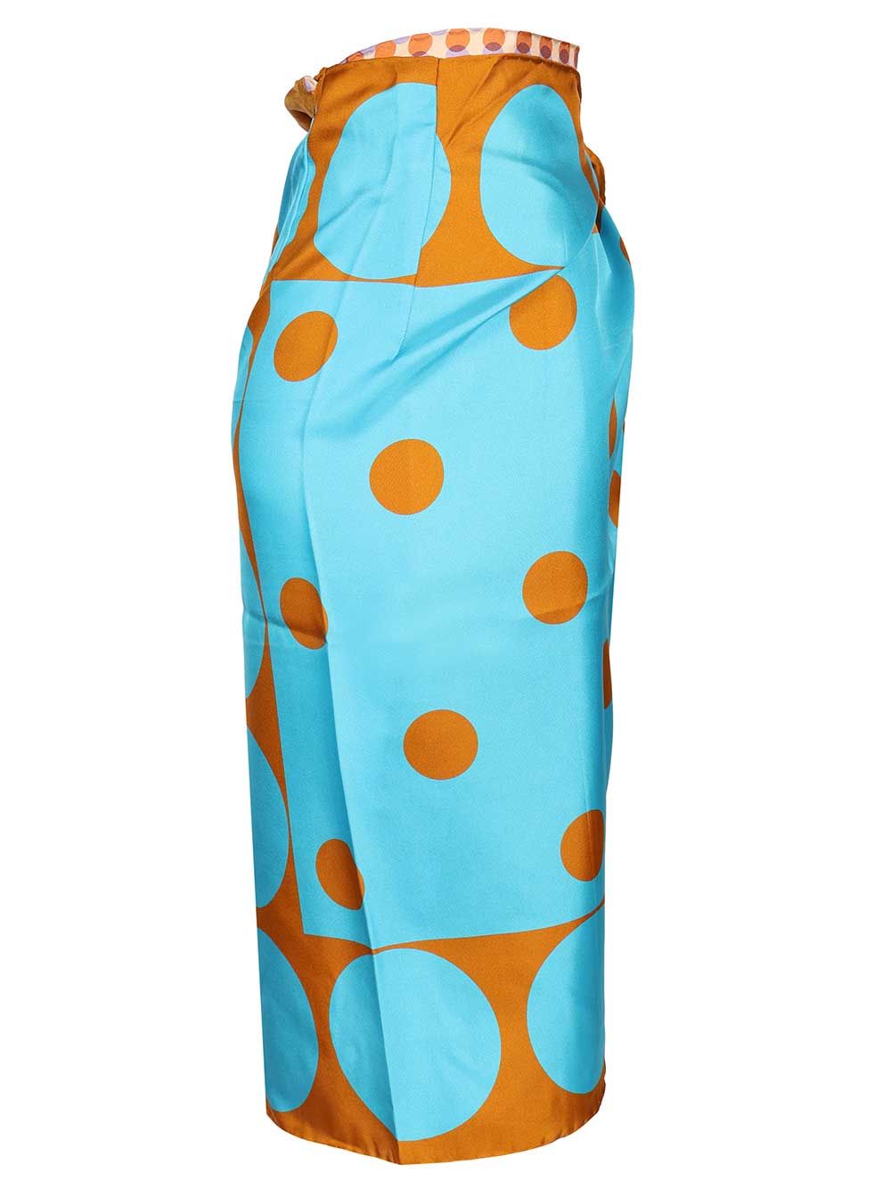 Dries Van Noten Scarfy Skirt Pareo Geometric Print Skirts - Multicolor | 9cfef4394b4662a70984b240cc468dea56426c25