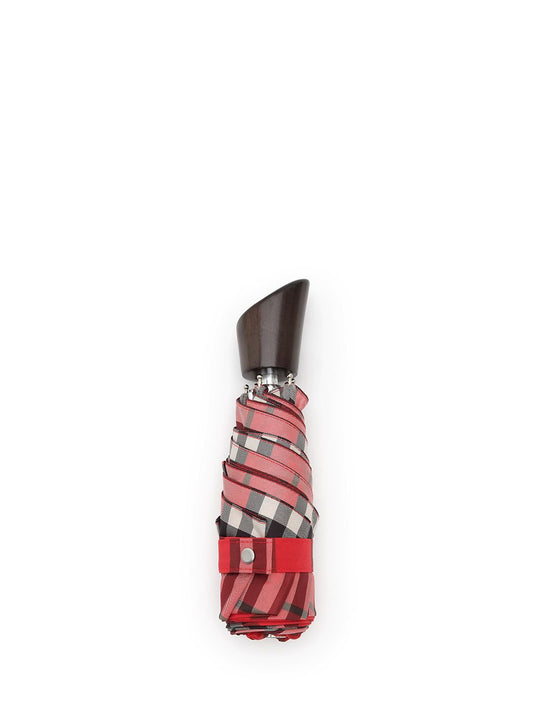 Folding Umbrella Check Umbrellas Red