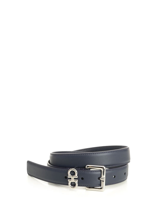Classic Leather Belt Belts Blue