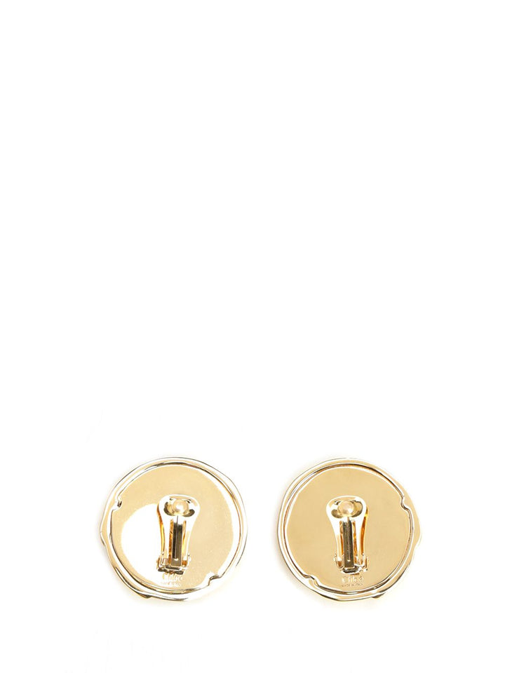Chloe' Pleats Round Earrings Jewelry - Gold | 24540395018e7456a8edc38cab8d2aceec413575