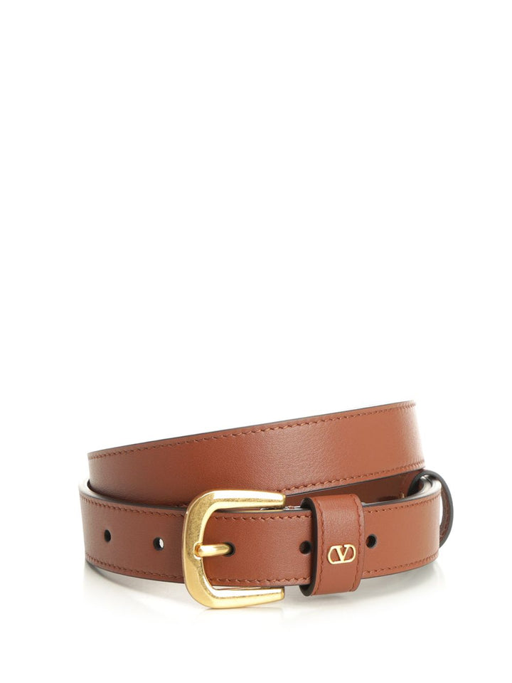 Valentino Garavani Vlogo Leather Belt Belts - Brown | d2a29134c30ed01e1a97acc05f7f099d6af9a785