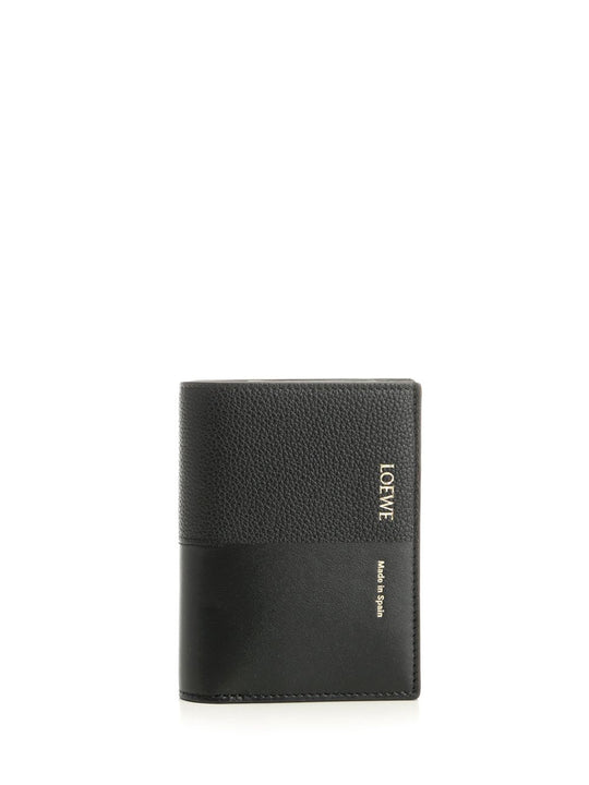 Small Vertical Leather Wallet Wallets Black